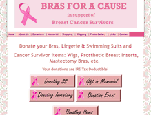 Tablet Screenshot of donateyourbra.com